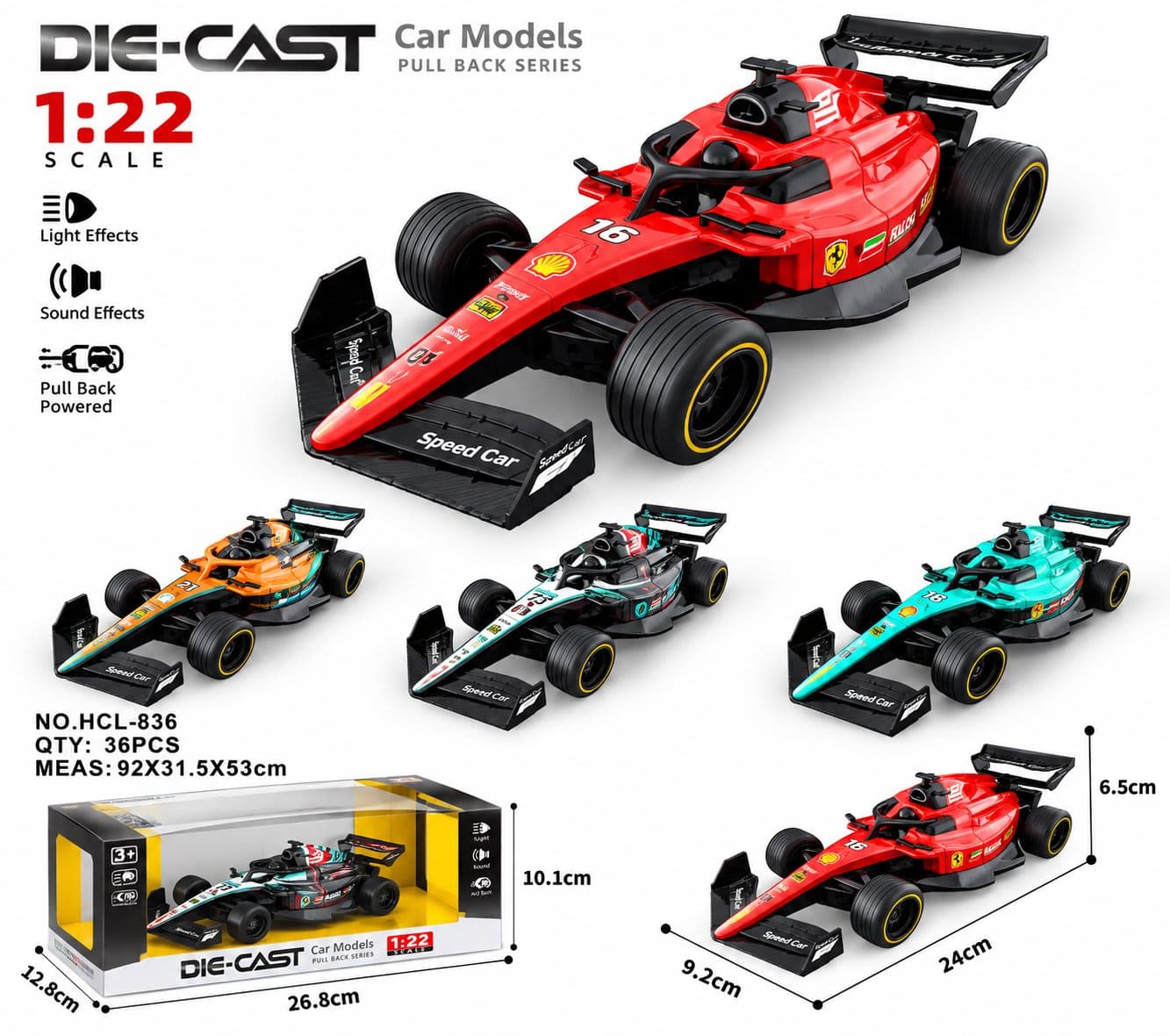 🏎️ 1:22 Scale Die-Cast Formula Racing Car
