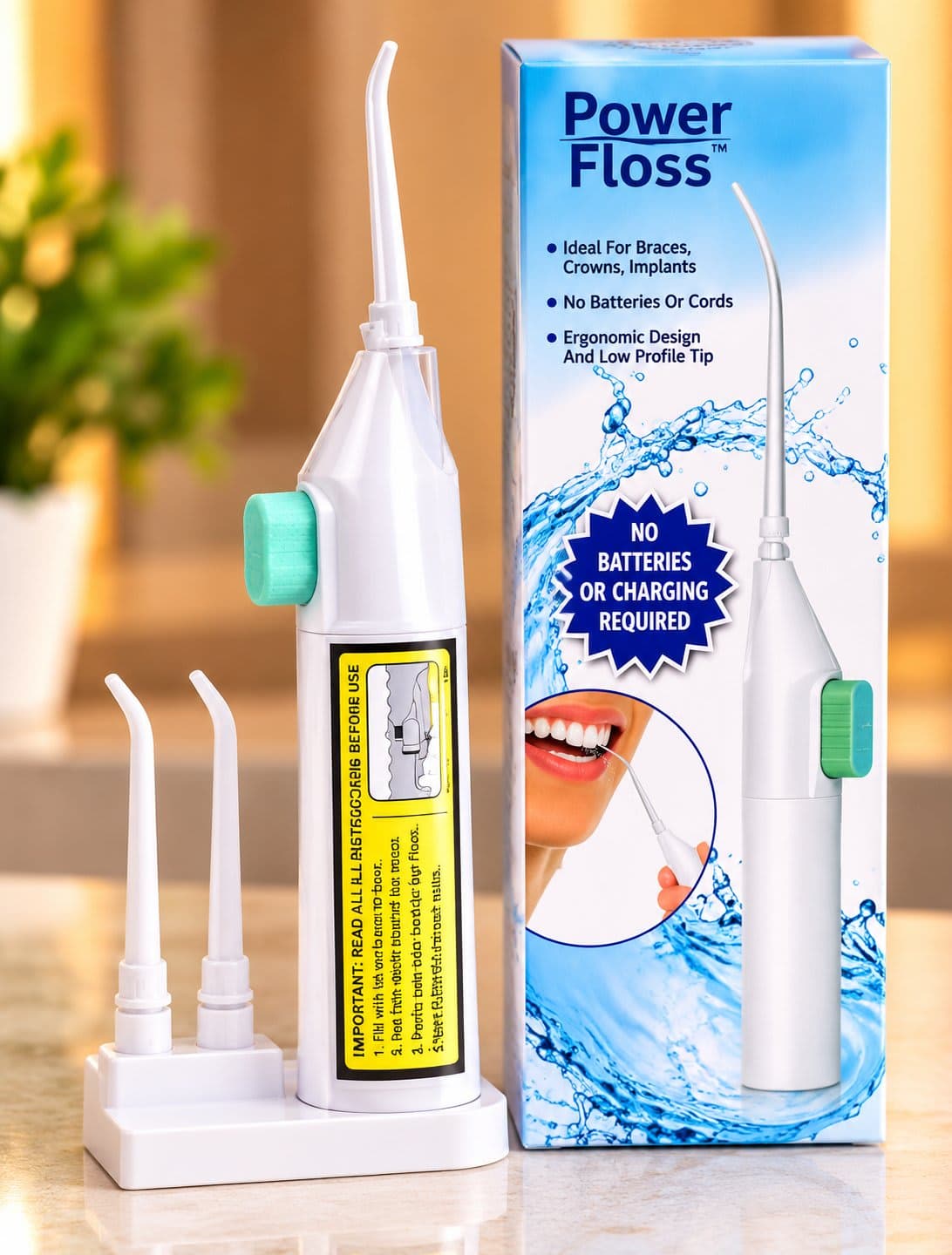 💧 Power Floss – Manual Dental Water Flosser